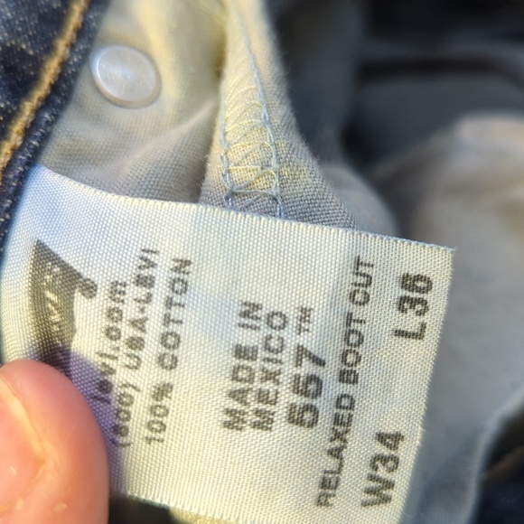 Men's Levi's 557 size 34/36 - Picture 3 of 4